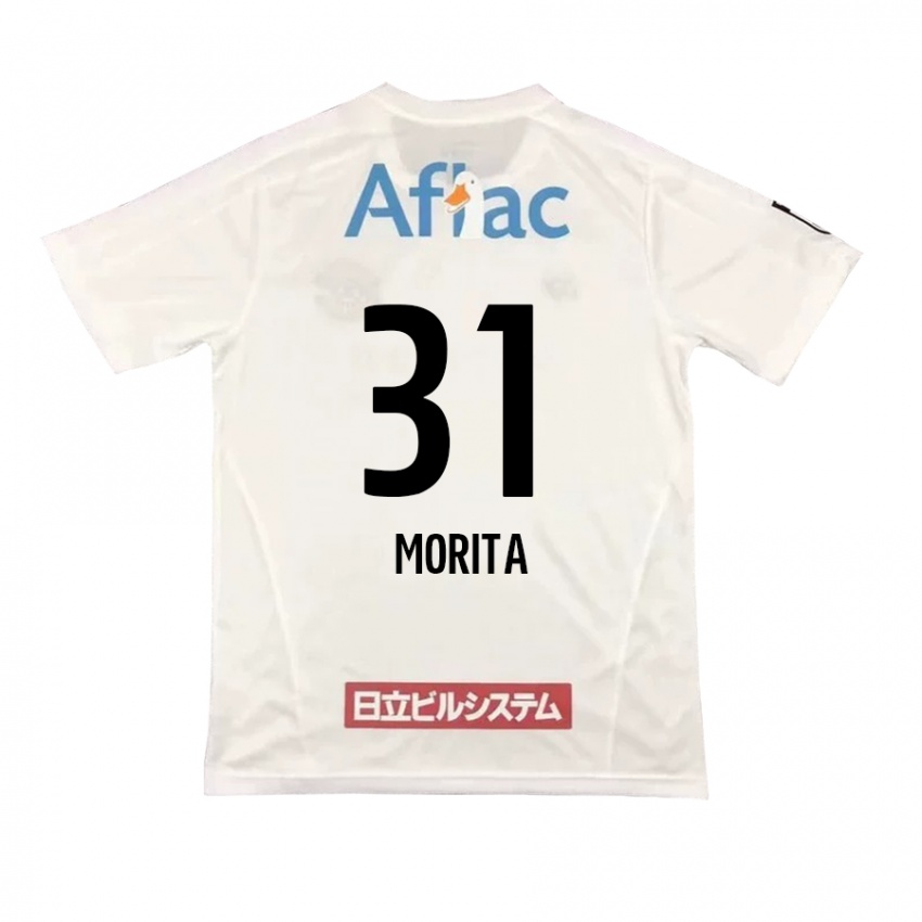 Børn Tatsuya Morita #31 Hvid Sort Udebane Spillertrøjer 2024/25 Trøje T-Shirt