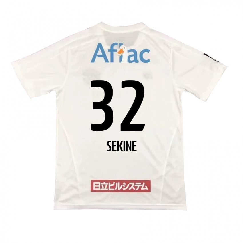 Børn Hiroki Sekine #32 Hvid Sort Udebane Spillertrøjer 2024/25 Trøje T-Shirt