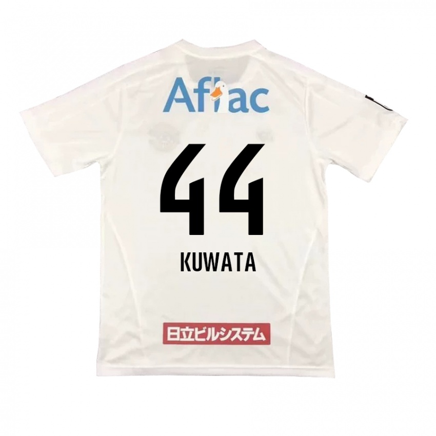 Børn Taisei Kuwata #44 Hvid Sort Udebane Spillertrøjer 2024/25 Trøje T-Shirt