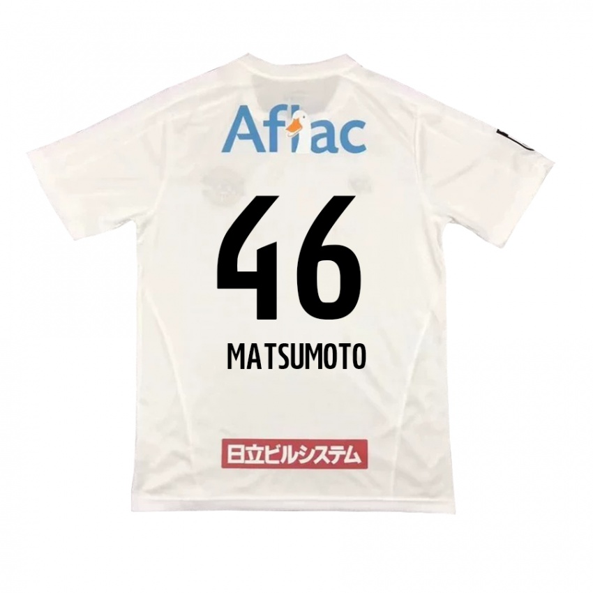 Børn Kenta Matsumoto #46 Hvid Sort Udebane Spillertrøjer 2024/25 Trøje T-Shirt