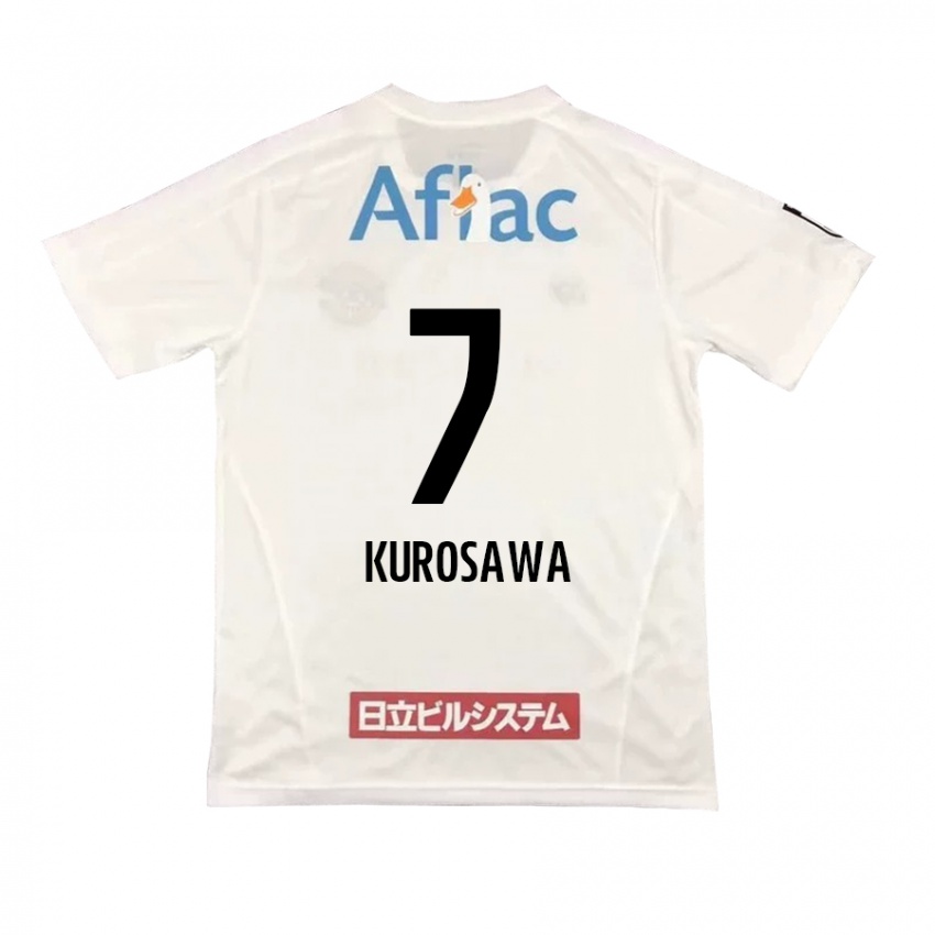 Børn Shido Kurosawa #7 Hvid Sort Udebane Spillertrøjer 2024/25 Trøje T-Shirt