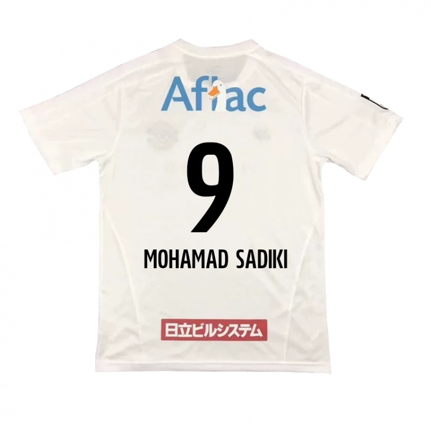 Børn Wade Mohamad Sadiki #9 Hvid Sort Udebane Spillertrøjer 2024/25 Trøje T-Shirt