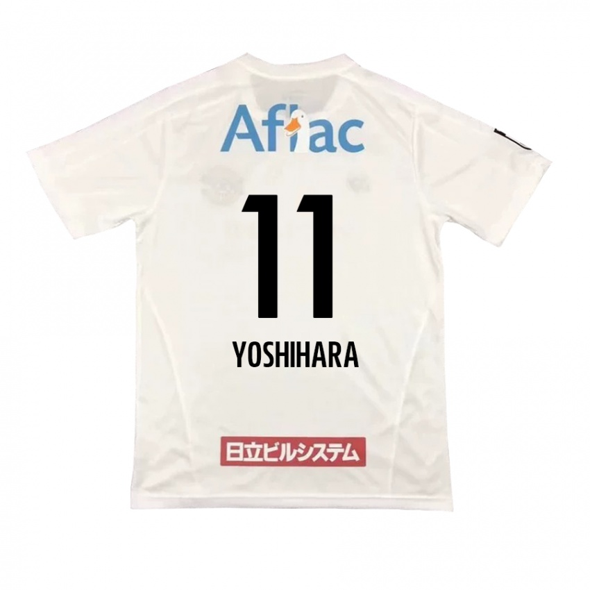 Børn Futo Yoshihara #11 Hvid Sort Udebane Spillertrøjer 2024/25 Trøje T-Shirt