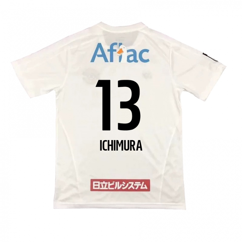 Børn Ken Ichimura #13 Hvid Sort Udebane Spillertrøjer 2024/25 Trøje T-Shirt