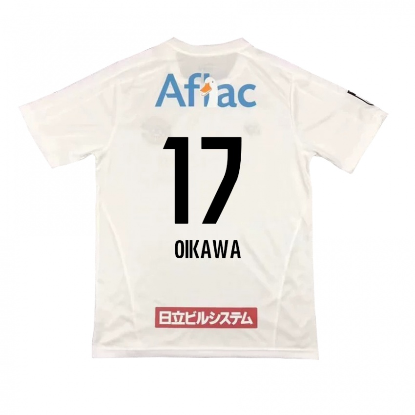 Børn Koki Oikawa #17 Hvid Sort Udebane Spillertrøjer 2024/25 Trøje T-Shirt