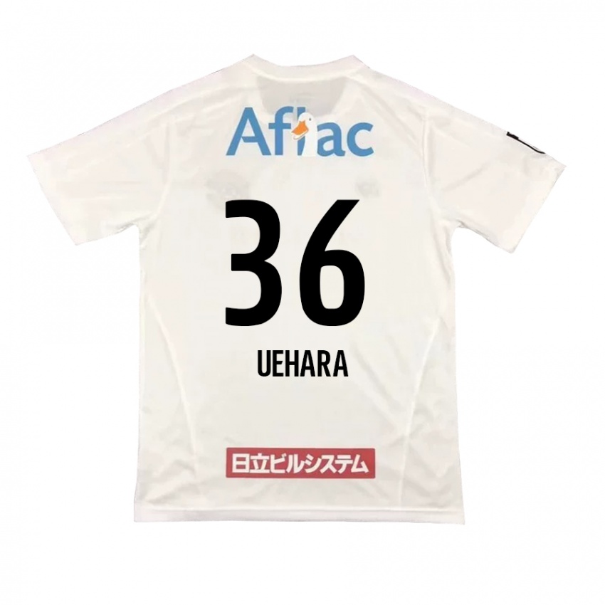 Børn Reo Uehara #36 Hvid Sort Udebane Spillertrøjer 2024/25 Trøje T-Shirt