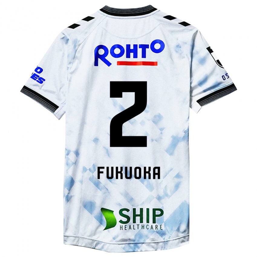 Børn Shota Fukuoka #2 Hvid Sort Udebane Spillertrøjer 2024/25 Trøje T-Shirt