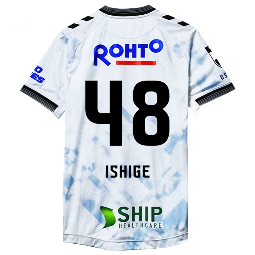 Børn Hideki Ishige #48 Hvid Sort Udebane Spillertrøjer 2024/25 Trøje T-Shirt