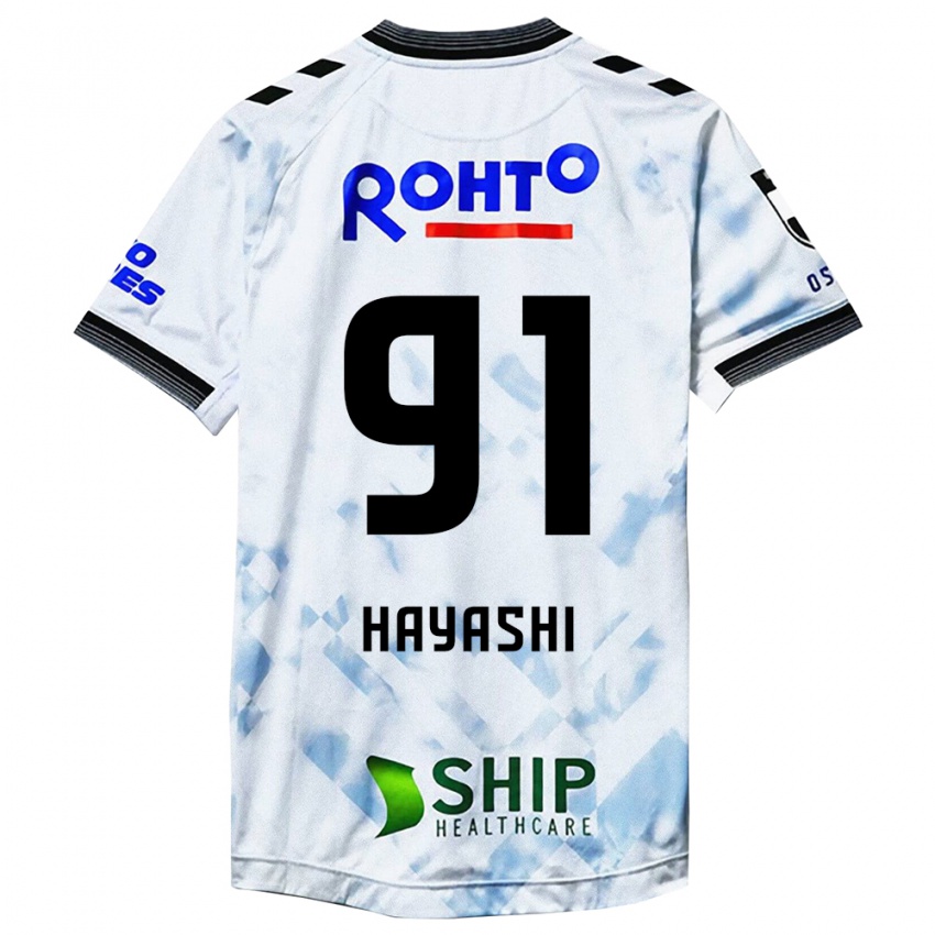 Børn Daichi Hayashi #91 Hvid Sort Udebane Spillertrøjer 2024/25 Trøje T-Shirt