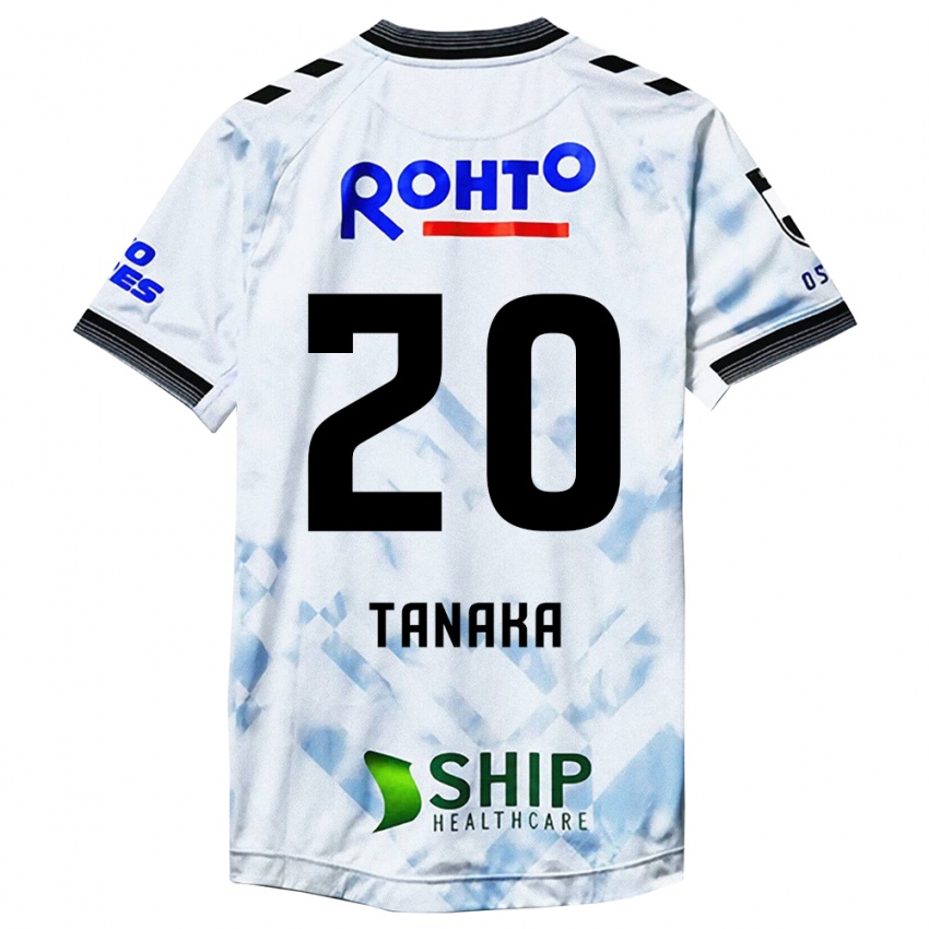 Børn Hyoga Tanaka #20 Hvid Sort Udebane Spillertrøjer 2024/25 Trøje T-Shirt