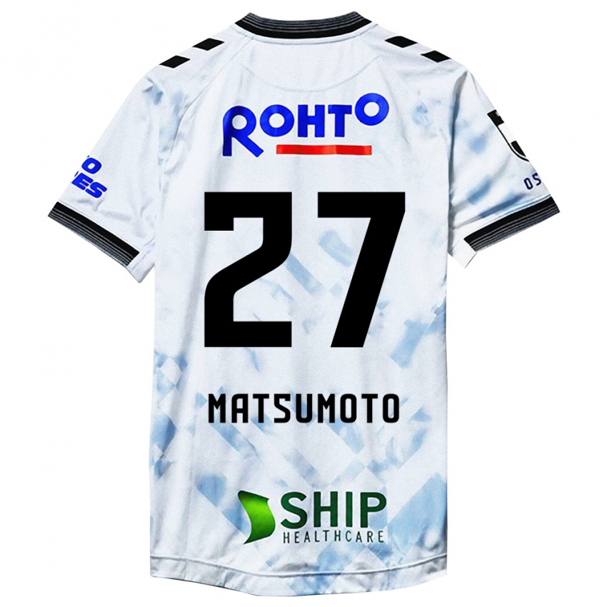 Børn Kensaku Matsumoto #27 Hvid Sort Udebane Spillertrøjer 2024/25 Trøje T-Shirt