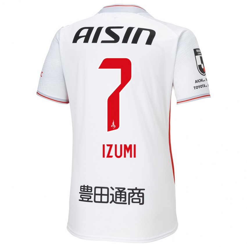 Børn Ryuji Izumi #7 Hvid Gul Rød Udebane Spillertrøjer 2024/25 Trøje T-Shirt