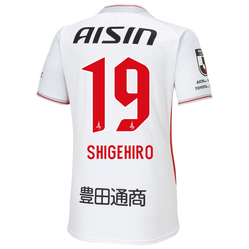 Børn Takuya Shigehiro #19 Hvid Gul Rød Udebane Spillertrøjer 2024/25 Trøje T-Shirt