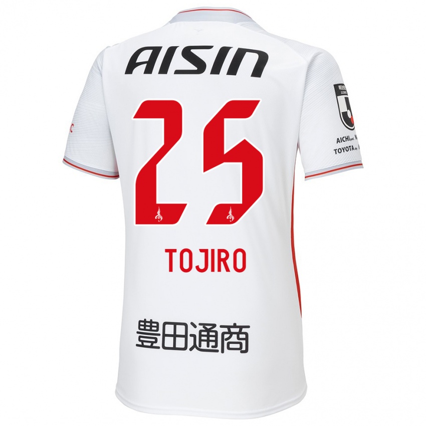 Børn Tojiro Kubo #25 Hvid Gul Rød Udebane Spillertrøjer 2024/25 Trøje T-Shirt