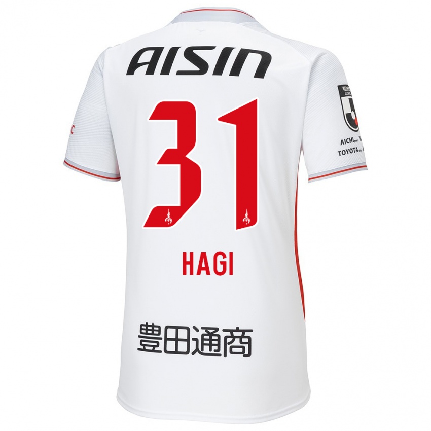 Børn Hiroaki Hagi #31 Hvid Gul Rød Udebane Spillertrøjer 2024/25 Trøje T-Shirt