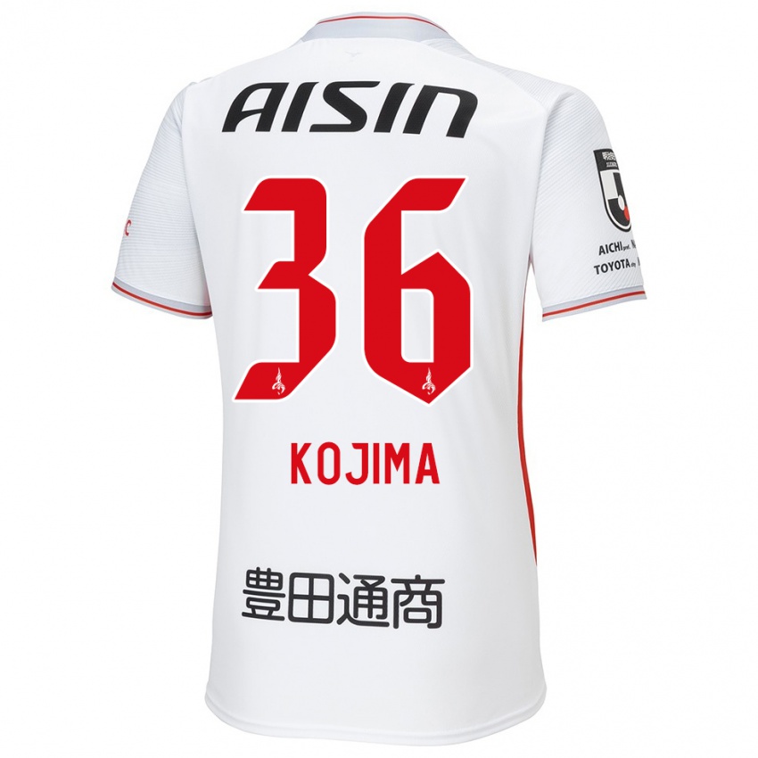 Børn Aoto Kojima #36 Hvid Gul Rød Udebane Spillertrøjer 2024/25 Trøje T-Shirt