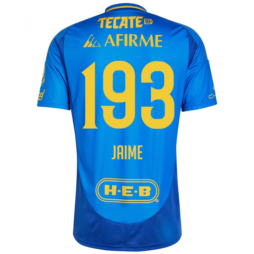 Børn Kenneth Jaime #193 Blå Gul Udebane Spillertrøjer 2024/25 Trøje T-Shirt