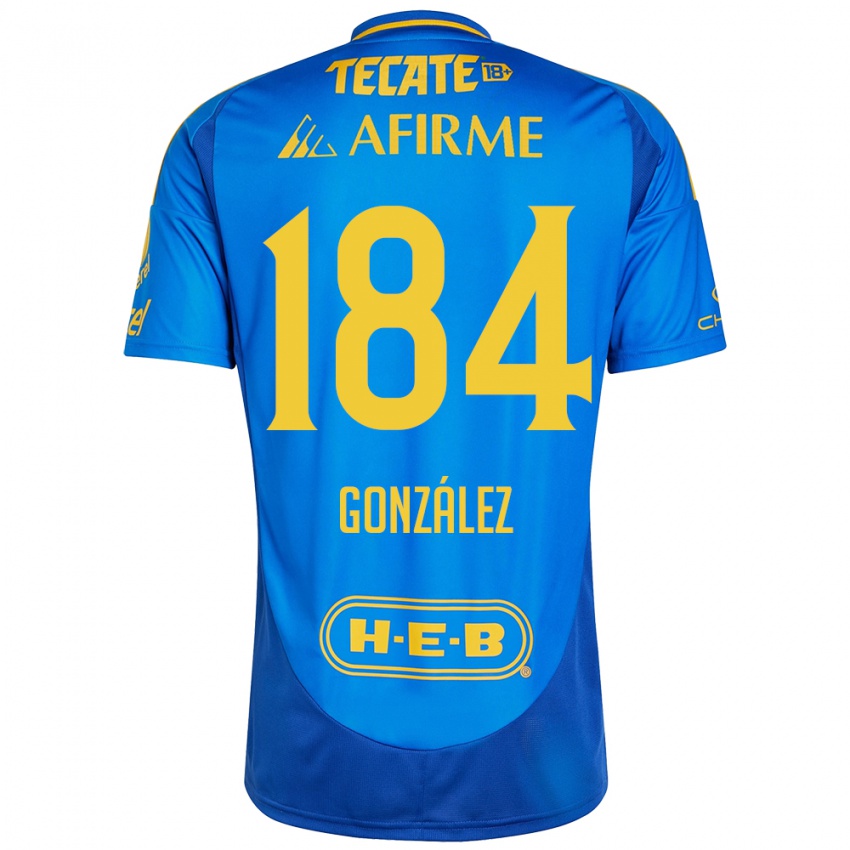 Børn Erick González #184 Blå Gul Udebane Spillertrøjer 2024/25 Trøje T-Shirt