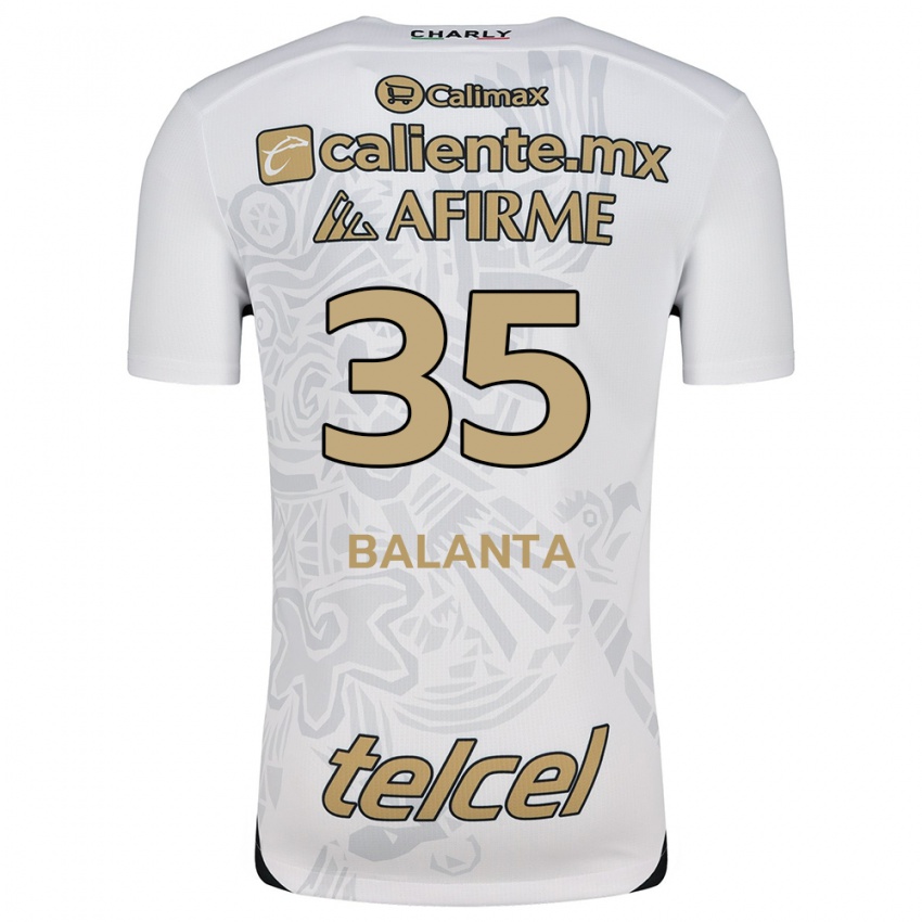 Børn Kevin Balanta #35 Hvid Sort Udebane Spillertrøjer 2024/25 Trøje T-Shirt