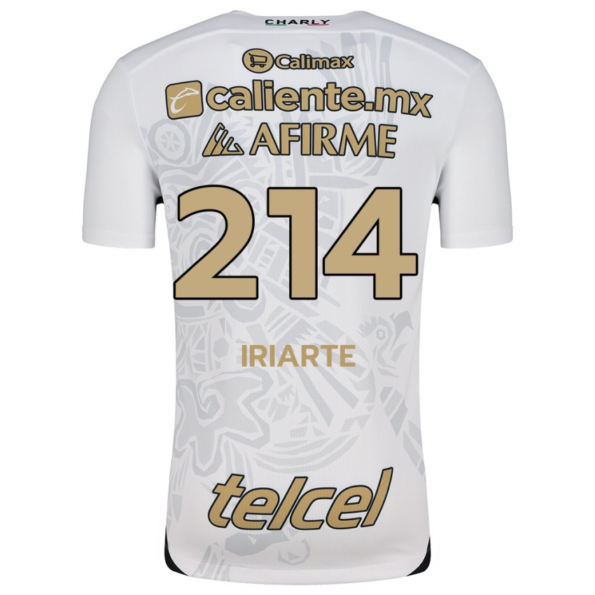 Børn Oliver Iriarte #214 Hvid Sort Udebane Spillertrøjer 2024/25 Trøje T-Shirt