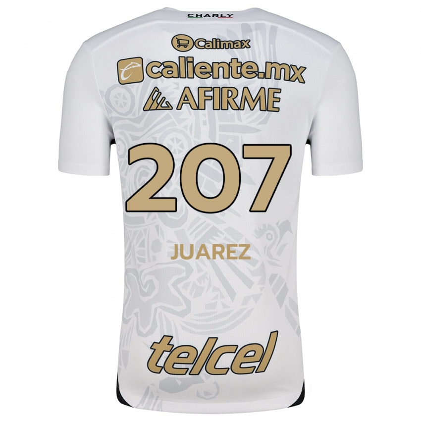 Børn José Juárez #207 Hvid Sort Udebane Spillertrøjer 2024/25 Trøje T-Shirt