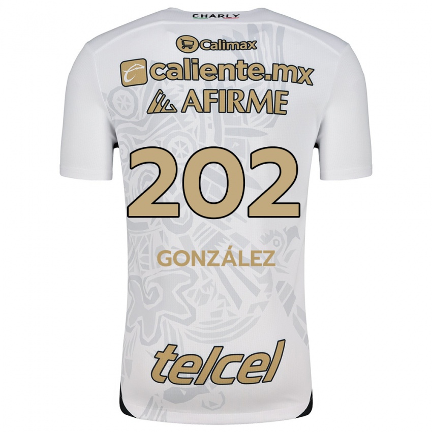 Børn Joban González #202 Hvid Sort Udebane Spillertrøjer 2024/25 Trøje T-Shirt