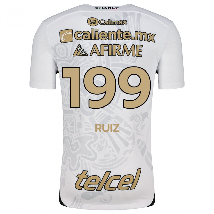 Børn Emilio Ruiz #199 Hvid Sort Udebane Spillertrøjer 2024/25 Trøje T-Shirt