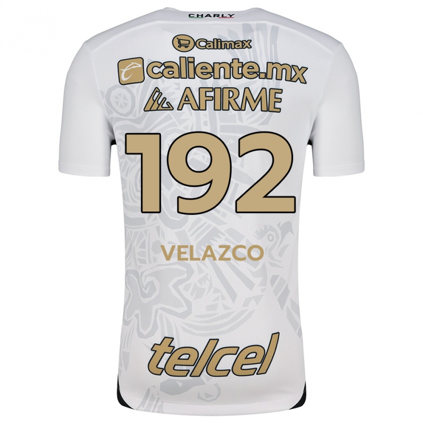 Børn Emiliano Velazco #192 Hvid Sort Udebane Spillertrøjer 2024/25 Trøje T-Shirt