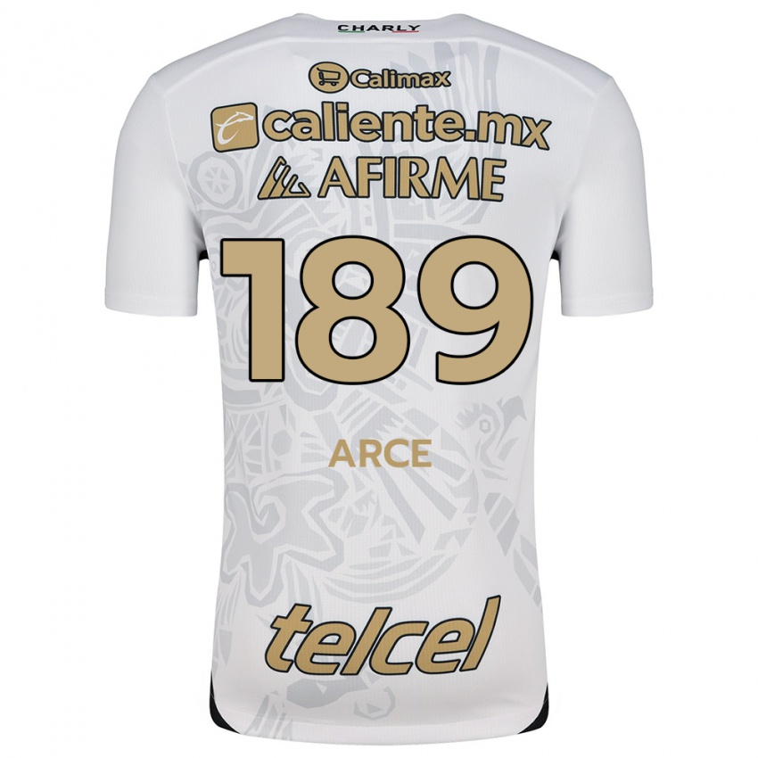 Børn Diego Arce #189 Hvid Sort Udebane Spillertrøjer 2024/25 Trøje T-Shirt