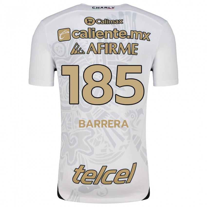 Børn Geonathan Barrera #185 Hvid Sort Udebane Spillertrøjer 2024/25 Trøje T-Shirt