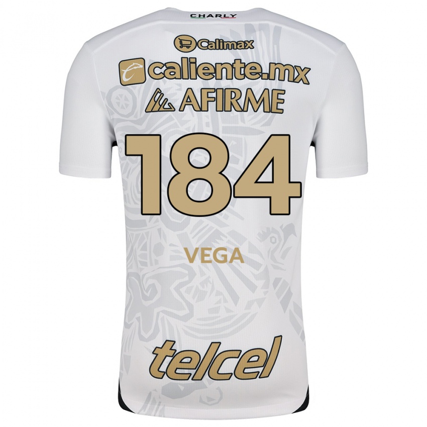 Børn Daniel Vega #184 Hvid Sort Udebane Spillertrøjer 2024/25 Trøje T-Shirt