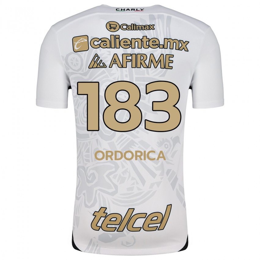 Børn Brandon Ordorica #183 Hvid Sort Udebane Spillertrøjer 2024/25 Trøje T-Shirt