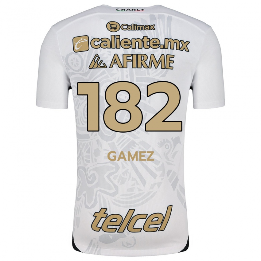 Børn Mark Gamez #182 Hvid Sort Udebane Spillertrøjer 2024/25 Trøje T-Shirt