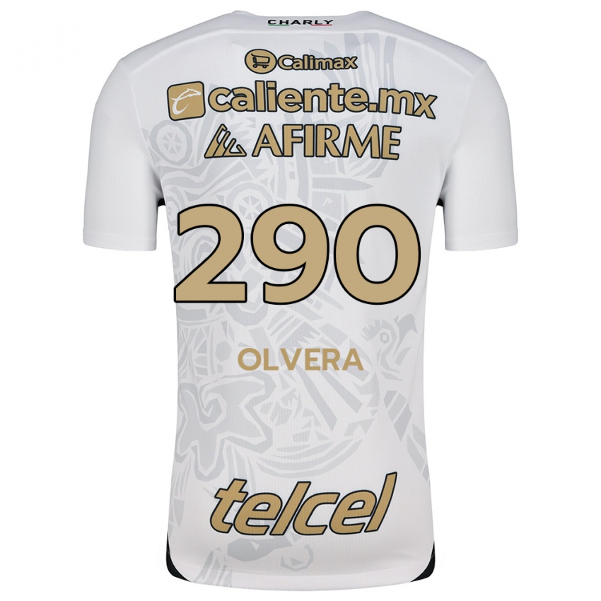 Børn Ian Olvera #290 Hvid Sort Udebane Spillertrøjer 2024/25 Trøje T-Shirt