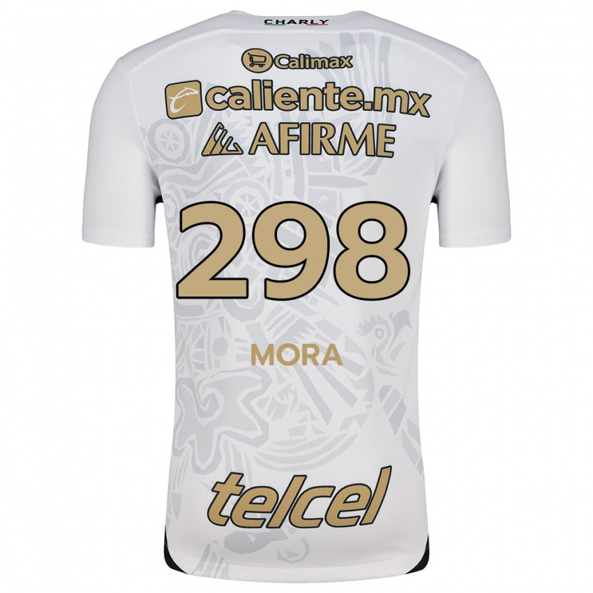 Børn Gilberto Mora #298 Hvid Sort Udebane Spillertrøjer 2024/25 Trøje T-Shirt