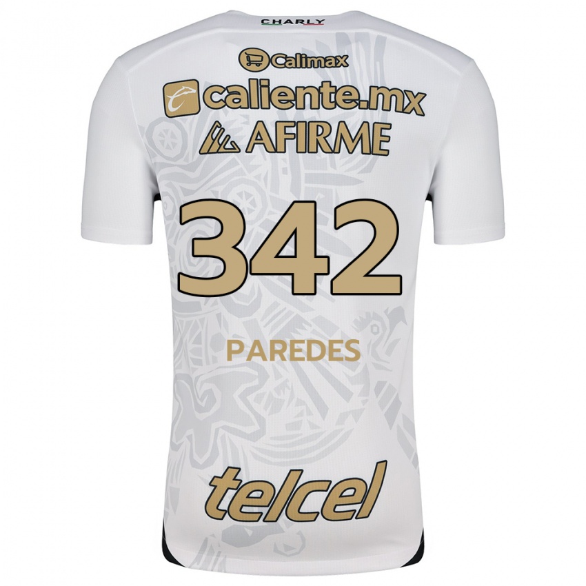 Børn Santiago Paredes #342 Hvid Sort Udebane Spillertrøjer 2024/25 Trøje T-Shirt