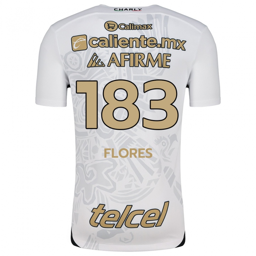 Børn Abraham Flores #183 Hvid Sort Udebane Spillertrøjer 2024/25 Trøje T-Shirt