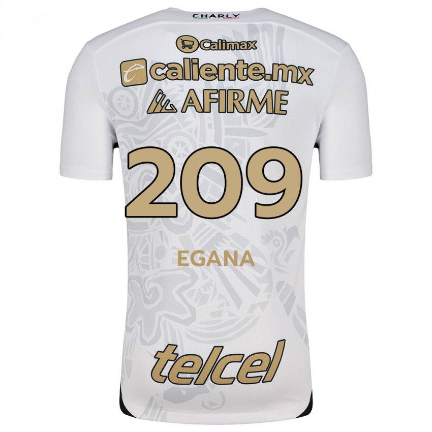 Børn Arath Egaña #209 Hvid Sort Udebane Spillertrøjer 2024/25 Trøje T-Shirt