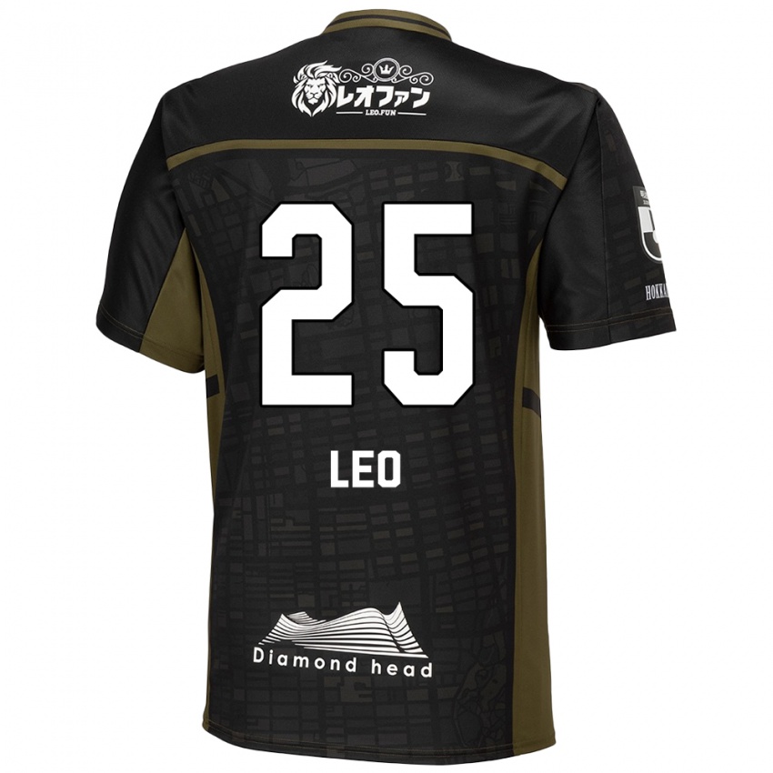 Børn Leo Osaki #25 Sort Grøn Udebane Spillertrøjer 2024/25 Trøje T-Shirt