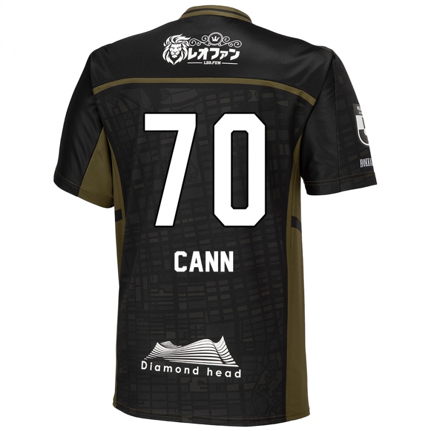 Børn Francis Cann #70 Sort Grøn Udebane Spillertrøjer 2024/25 Trøje T-Shirt