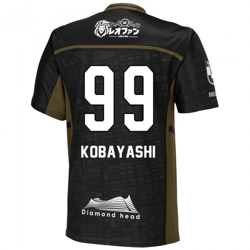 Børn Yuki Kobayashi #99 Sort Grøn Udebane Spillertrøjer 2024/25 Trøje T-Shirt