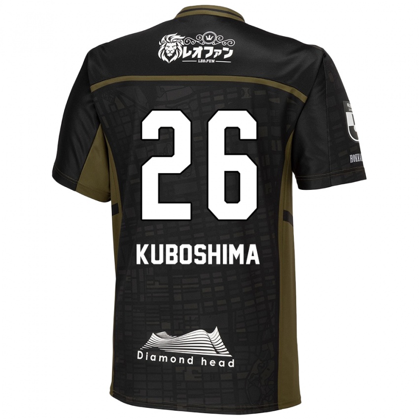 Børn Takeharu Kuboshima #26 Sort Grøn Udebane Spillertrøjer 2024/25 Trøje T-Shirt