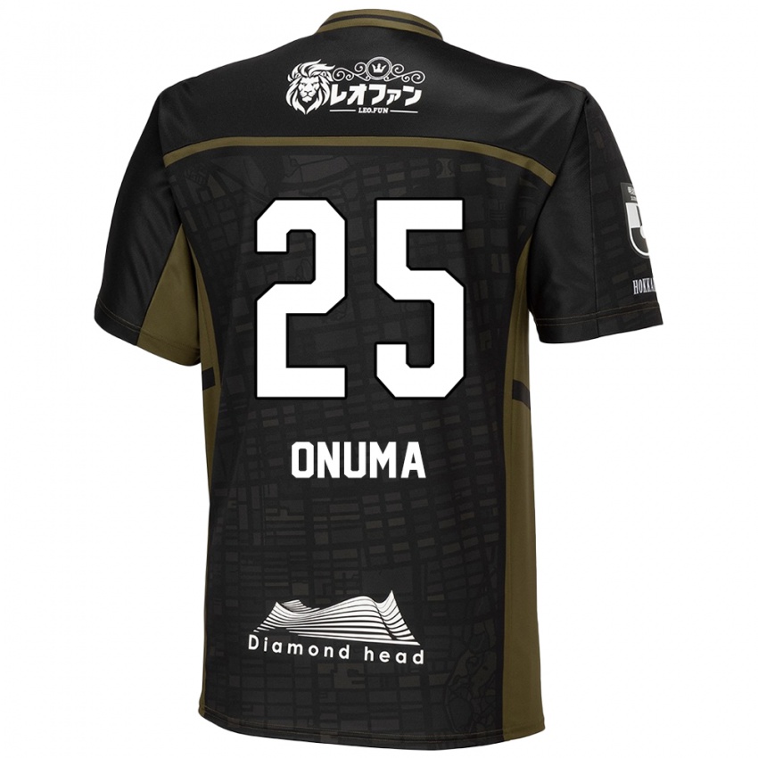 Børn Akito Onuma #25 Sort Grøn Udebane Spillertrøjer 2024/25 Trøje T-Shirt