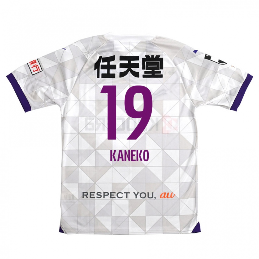 Børn Daiki Kaneko #19 Hvid Lilla Udebane Spillertrøjer 2024/25 Trøje T-Shirt