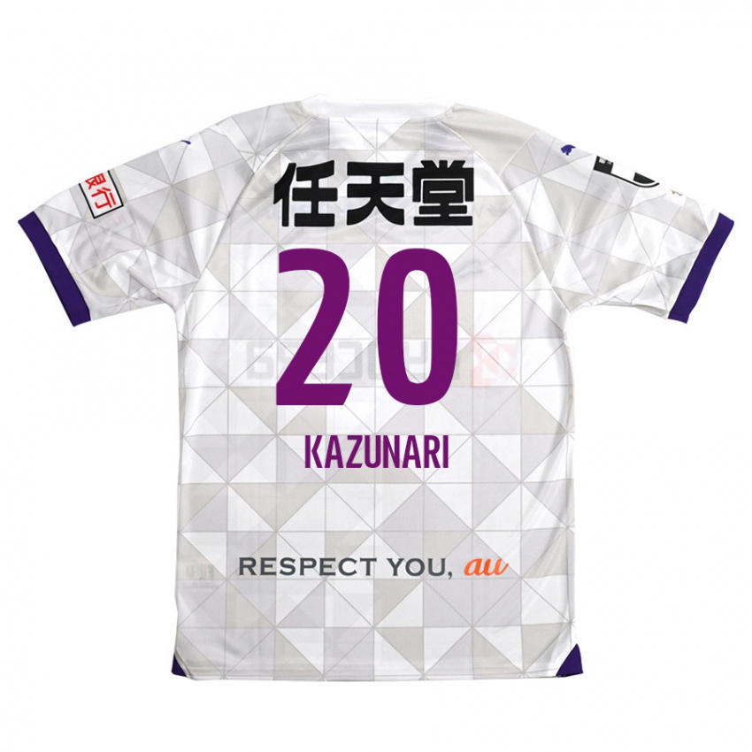 Børn Kazunari Kita #20 Hvid Lilla Udebane Spillertrøjer 2024/25 Trøje T-Shirt