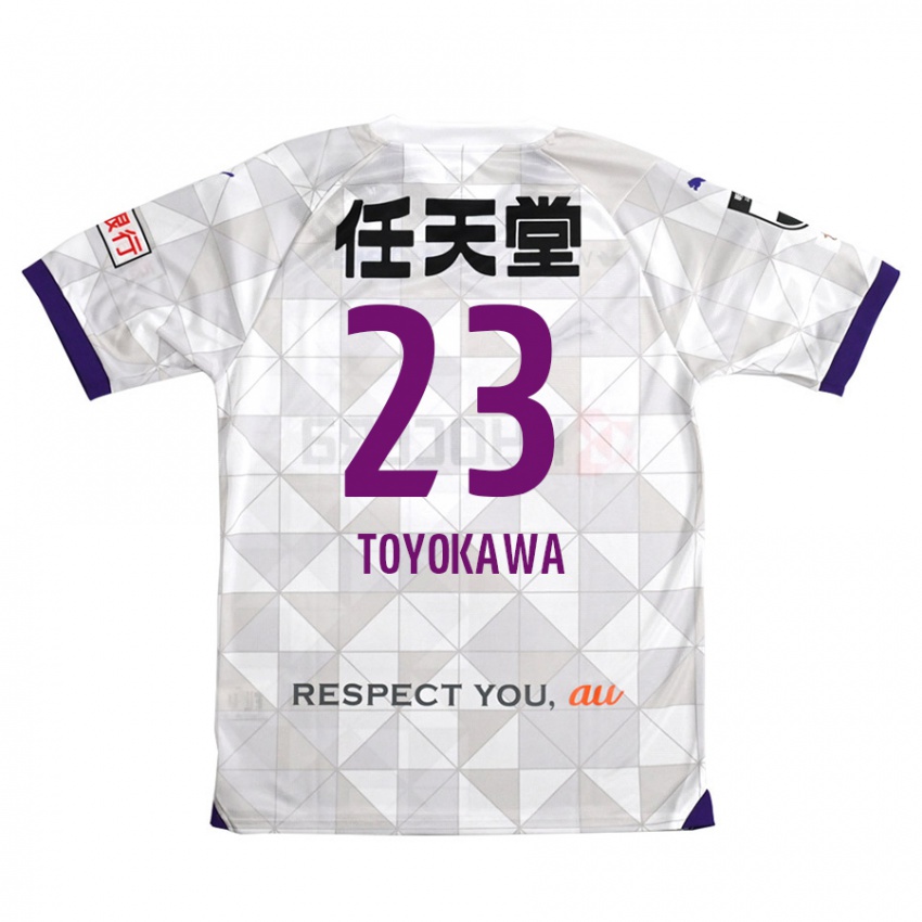 Børn Yuta Toyokawa #23 Hvid Lilla Udebane Spillertrøjer 2024/25 Trøje T-Shirt