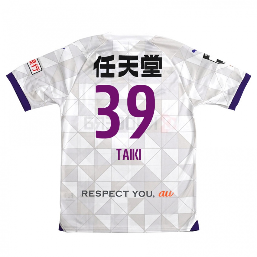 Børn Taiki Hirato #39 Hvid Lilla Udebane Spillertrøjer 2024/25 Trøje T-Shirt