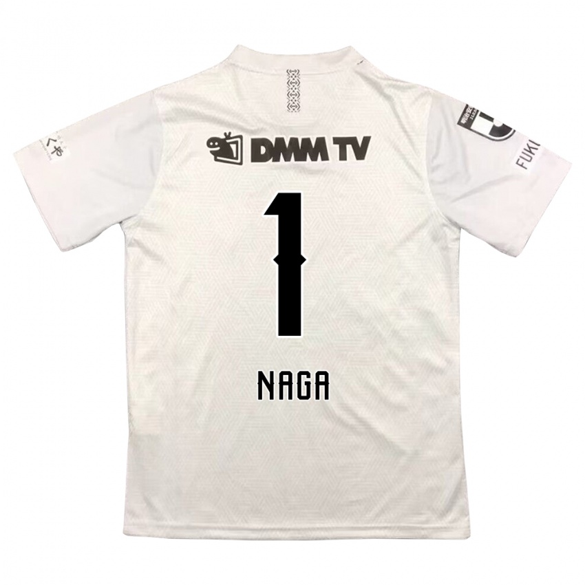 Børn Takumi Nagaishi #1 Grå Sort Udebane Spillertrøjer 2024/25 Trøje T-Shirt