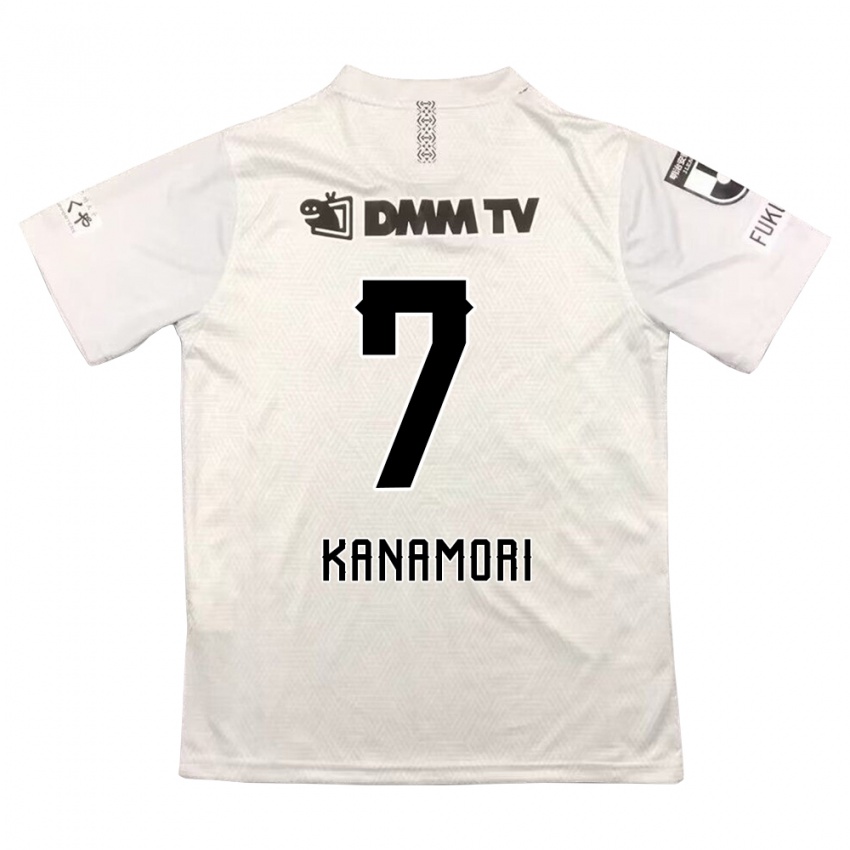 Børn Takeshi Kanamori #7 Grå Sort Udebane Spillertrøjer 2024/25 Trøje T-Shirt