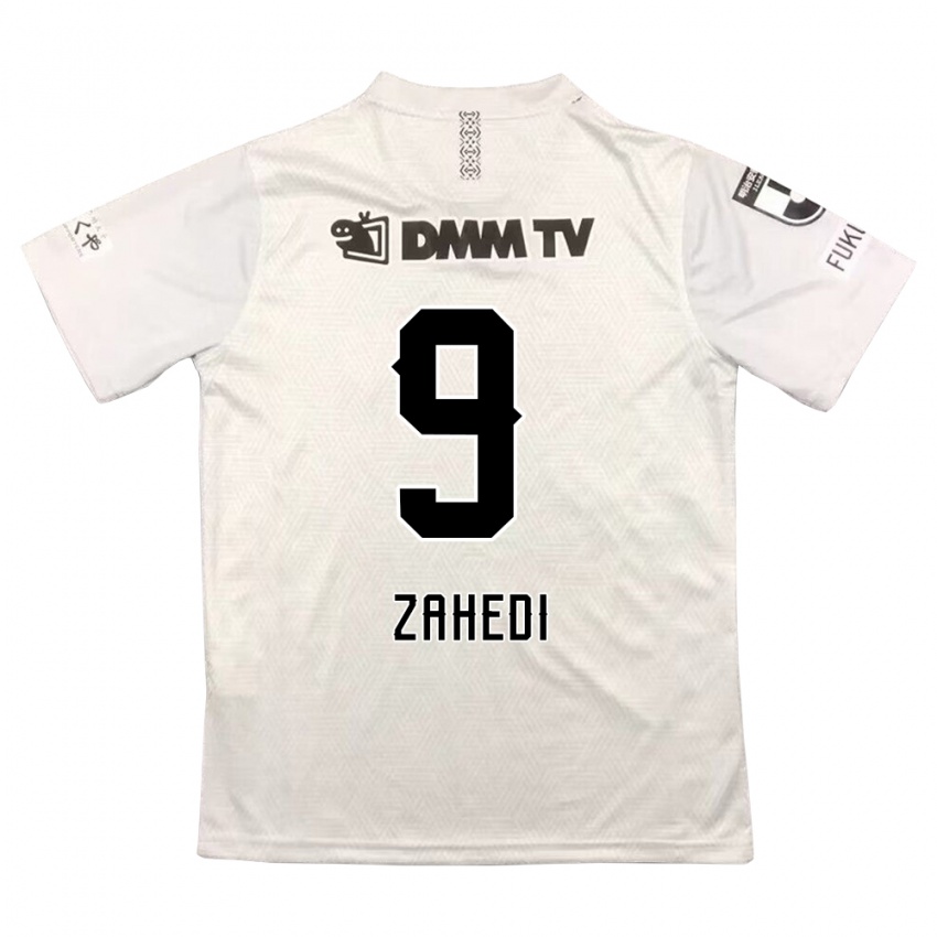 Børn Shahab Zahedi #9 Grå Sort Udebane Spillertrøjer 2024/25 Trøje T-Shirt